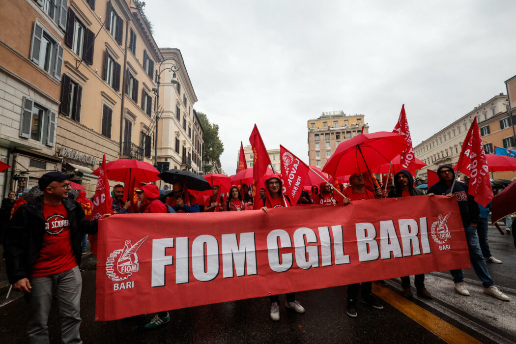 La manifestazione nazionale del settore Automotive a Roma, 18 Ottobre 2024. ANSA/GIUSEPPE LAMI