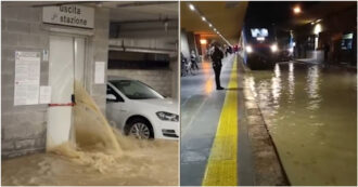 Copertina di Nubifragio a Siena, allagata la stazione ferroviaria: stop ai treni. I video dalle banchine e dall’interno della struttura