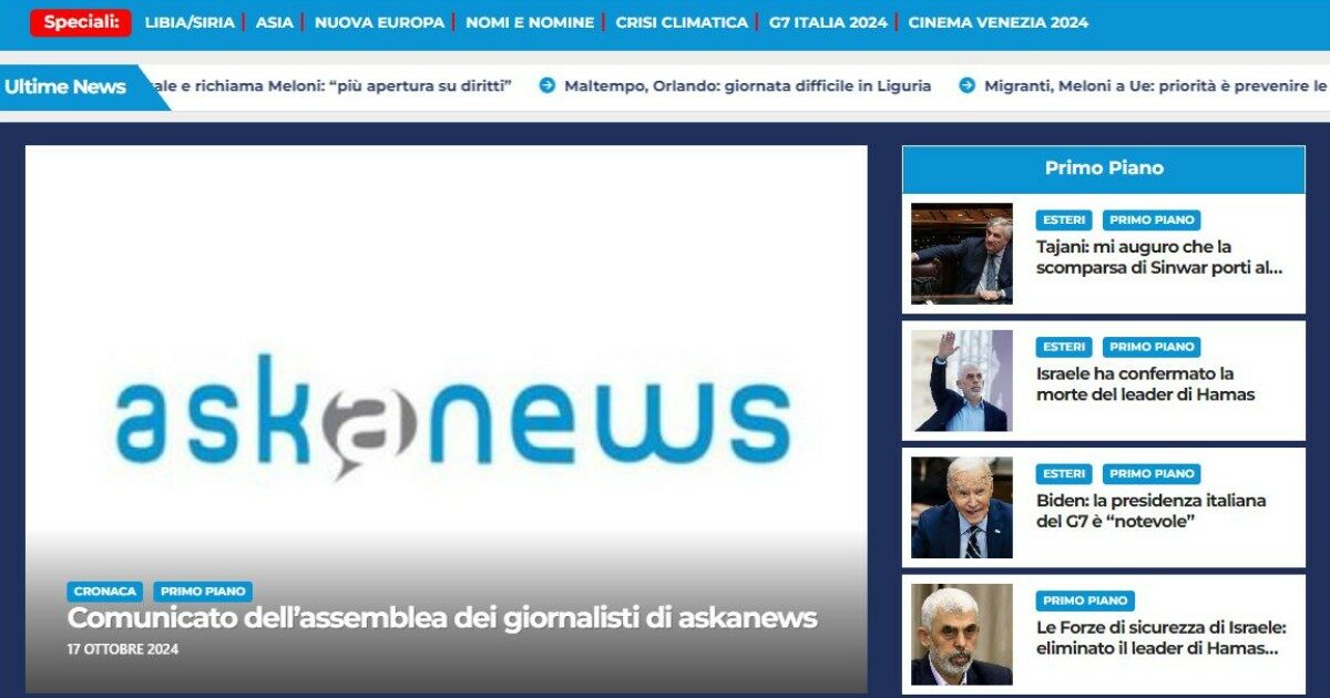 I giornalisti di Askanews in sciopero: “L’azienda chiede altri tagli”. Il governo: “L’editore rispetti il contratto con Chigi”