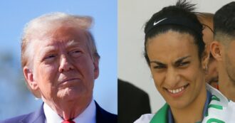 Copertina di “Hai visto quella bella ragazza italiana? Non puoi farlo”: Donald Trump insulta la pugile Imane Khelif intervistato da The Undertaker