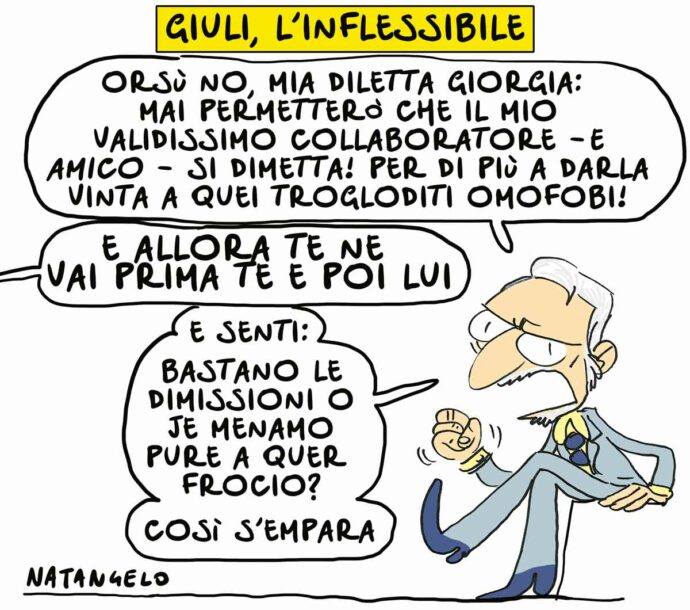 L’inflessibile Giuli