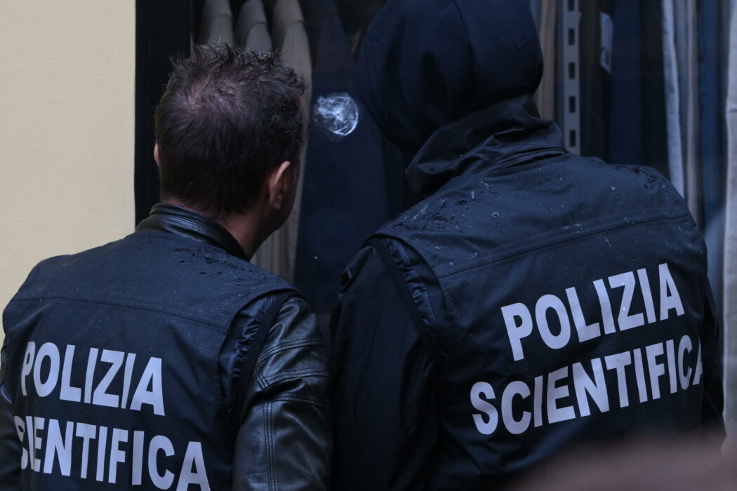 Forensic police officers at the scene where a 15-year-old boy was shot dead last night in Corso Umberto in Naples, Italy, 24 October 2024.
ANSA/CIRO FUSCO