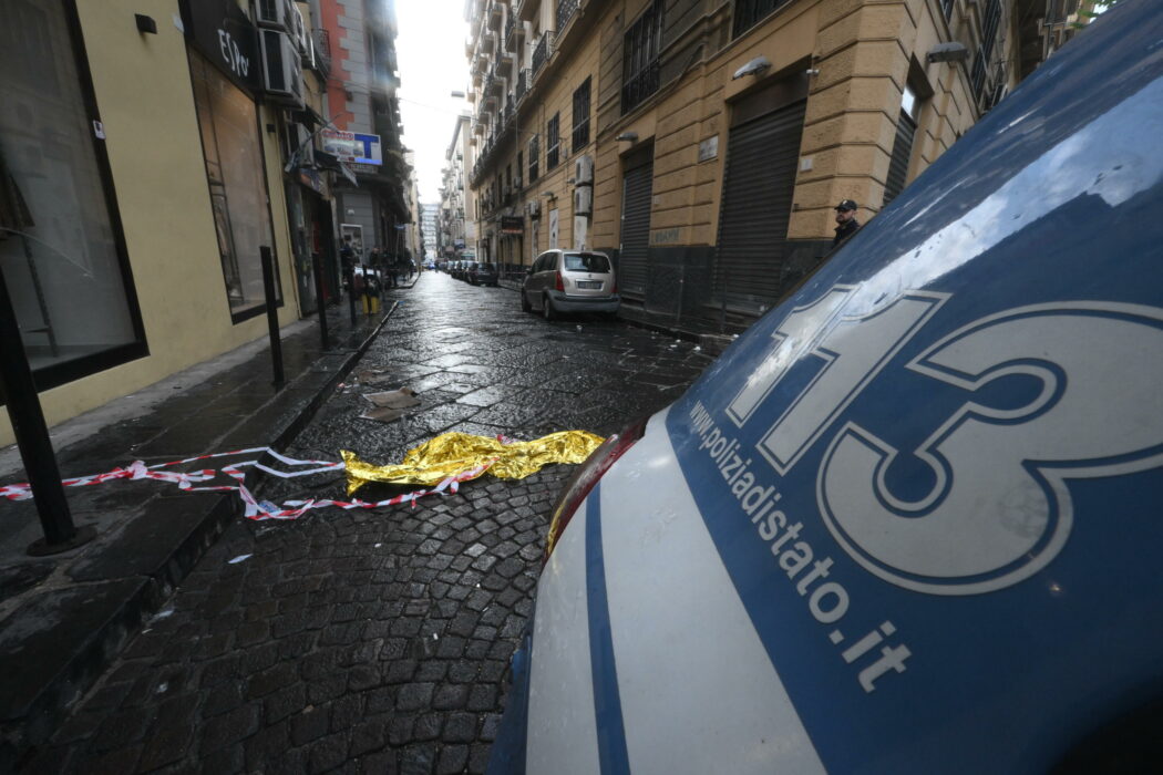 Police officers at the scene where a 15-year-old boy was shot dead last night in Corso Umberto in Naples, Italy, 24 October 2024.
ANSA/CIRO FUSCO