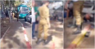 Copertina di Camion sulla fermata del bus a Tel Aviv, il video girato subito dopo lo schianto: i soccorsi e le persone incastrate sotto le lamiere