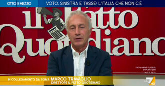 Copertina di Liguria, Travaglio a La7: “Conte ha sbagliato a entrare in una coalizione che ha candidato un dinosauro e non un politico innovativo”