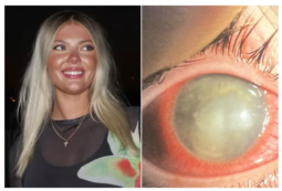 Copertina di Diventa cieca dopo un tuffo in piscina con le lenti a contatto: “Ho provato il dolore più intenso della mia vita”. Ecco cos’è l’ameba acanthamoeba keratitis