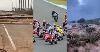 Copertina di Valencia, il ciclone Dana mette a rischio il circuito dove chiuderà il mondiale di MotoGp: “Si valutano i danni”