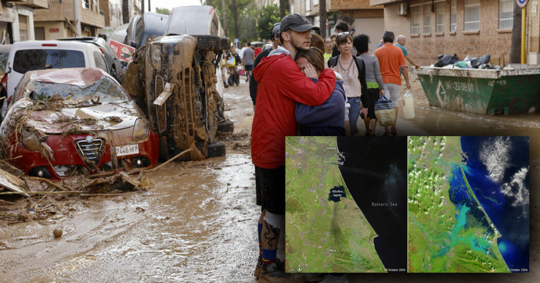 Alluvione Spagna, almeno 158 morti e oltre 120mila sfollati. Il sindaco: “C’è chi convive coi cadaveri”. Sánchez: “Non è finita, state a casa”