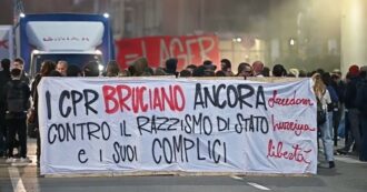 Copertina di Centri sociali in corteo a Torino contro la riapertura del Cpr di corso Brunelleschi chiuso nel 2023