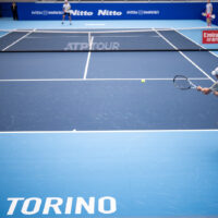 Jannik Sinner trains at the Sporting, where training courts are set up in Turin, Italy, where the ATP Finals will begin on Sunday, Nov. 10 – News – Sunday, November 1, 2024. (Photo by Marco Alpozzi/Lapresse)