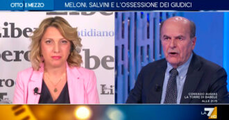 Copertina di Bersani a La7: “Fdi e Mollicone contro il post di Vasco Rossi sui fascisti? Come si permettono? Lui è un sismografo”. Poi lo scontro con Bolloli