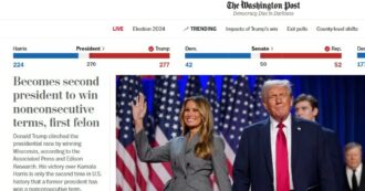 “Diventa il secondo presidente rieletto non consecutivamente, il primo criminale”: così il Washington Post annuncia la vittoria di Trump