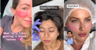 Copertina di Su TikTok spopola la moda di tatuarsi le guance: che cos’è il Cheek Tint Tattoo e quali sono i rischi