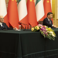 Il Presidente della Repubblica, Sergio Mattarella, e il Presidente della Repubblica Popolare Cinese, Xi Jinping, alla presentazione dei risultati del Forum culturale Italia – Cina
(foto di Francesco Ammendola – Ufficio per la Stampa e la Comunicazione della Presidenza della Repubblica)Politica, 08 novembre 2024 Pechino, Cina (Foto Ufficio stampa Quirinale/LaPresse)