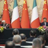 Il Presidente della Repubblica, Sergio Mattarella, e il Presidente della Repubblica Popolare Cinese, Xi Jinping, alla presentazione dei risultati del Forum culturale Italia – Cina
(foto di Francesco Ammendola – Ufficio per la Stampa e la Comunicazione della Presidenza della Repubblica)Politica, 08 novembre 2024 Pechino, Cina (Foto Ufficio stampa Quirinale/LaPresse)