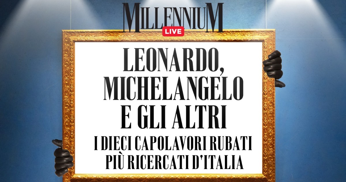 Leonardo, Michelangelo e gli altri: i dieci capolavori rubati più ricercati d’Italia. Segui la diretta di Millennium Live