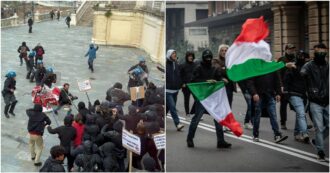 Copertina di Cortei a Bologna, Meloni: “Sinistra condanni”. Salvini: “Chiudere i centri sociali”. Il sindaco Lepore: “Governo ha mandato le camicie nere”