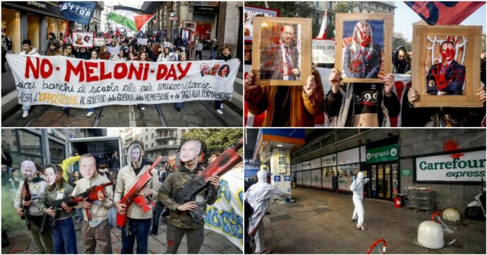  studenti in piazza per un’istruzione pubblica accessibile. Slogan contro la premier, il ddl Sicurezza e Israele