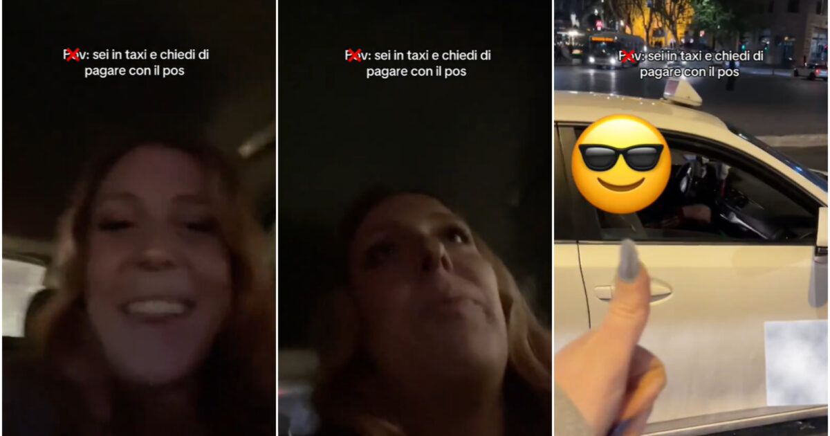 “A me devi dare i ‘sordi’, altrimenti fa come te pare, ‘magno’ uguale”: tassista rifiuta il pagamento con il pos e il video della content creator diventa virale sui social