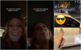 Copertina di “A me devi dare i ‘sordi’, altrimenti fa come te pare, ‘magno’ uguale”: tassista rifiuta il pagamento con il pos e il video della content creator diventa virale sui social