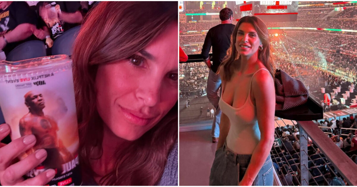 “Alla fine l’ho portato a cena perché se lo meritava”: Elisabetta Canalis in tribuna per tifare Mike Tyson nel match di boxe contro Jake Paul