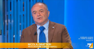 Copertina di Gratteri a La7: “Governo la smetta di attaccare i giudici, in Albania grande spreco di forze dell’ordine. Nordio? Sarà esperto di Venezia…”