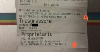 Copertina di “Me la incornicio la caz*o di multa”: riceve una sanzione da 200 euro per una birra, la risposta diventa virale. Poi lancia una raccolta fondi per pagarla