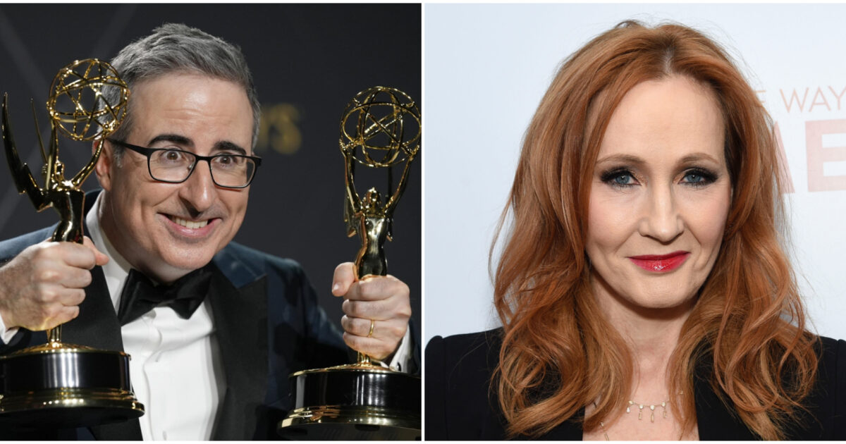 “Una persona intelligente che spara stron**te assolute”: JK Rowling furiosa contro il comico John Oliver perché aveva difeso le atlete trans dei Licei