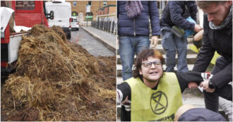 Copertina di Camion di letame davanti al Viminale, la protesta di Extinction Rebellion: “Vogliamo un’altra sicurezza, quella climatica”