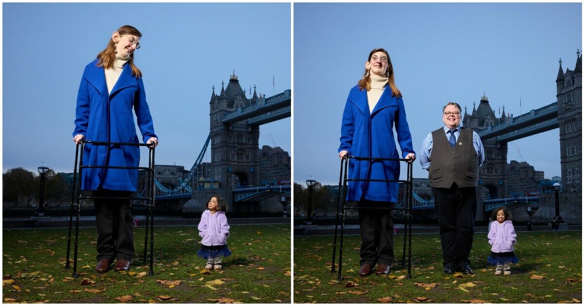 La donna più alta del mondo (2,15 metri) incontra quella più bassa (63 cm): “A volte è stato difficile guardarci negli occhi”. L’incontro da Guinness World Record