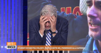 Copertina di Paolo Del Debbio perde le staffe dopo le parole di Laura Boldrini e bestemmia in diretta a “Dritto e rovescio”: “Ma **********” – VIDEO