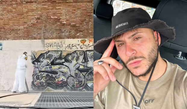 Mr.Tuvs minacciato di morte perché pulisce i muri di Roma. Il tiktoker sbotta: “Sono come i cani, vogliono marcare il territorio”