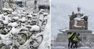 Copertina di Corea del Sud nel gelo, morti e disagi per le nevicate. E in Siberia registrate temperature di 20° gradi più alte della media