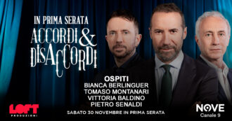 Copertina di Berlinguer, Montanari, Baldino e Senaldi ospiti di Luca Sommi ad Accordi&Disaccordi il 30 novembre su Nove. Con Travaglio e Scanzi