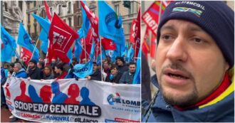 Copertina di Sciopero generale, le voci dei lavoratori dal corteo di Milano: “Lo facciamo per i nostri figli, coi nostri stipendi qui non si vive”