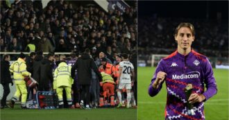 Copertina di Bove, malore in campo durante Fiorentina-Inter: il calciatore crolla a terra. “Esclusi danni a sistema nervoso, è sedato in terapia intensiva”