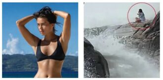 Copertina di Fa yoga su una scogliera e viene travolta da un’onda: morta tragicamente la giovane attrice Kamilla Belyatskaya