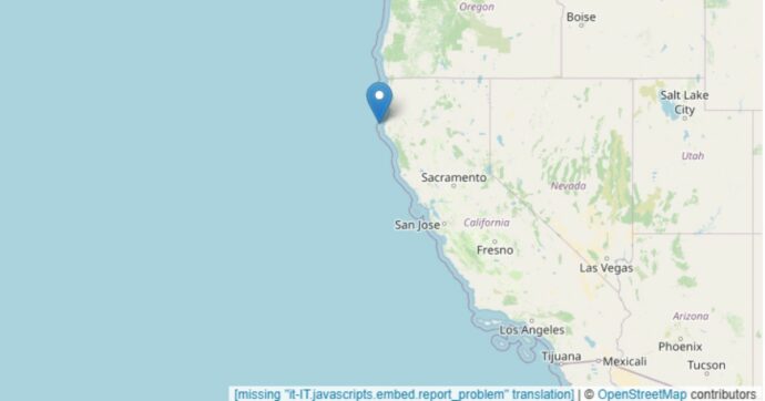 Terremoto di magnitudo 7 registrato vicino alla costa della California, revocata l’allerta tsunami