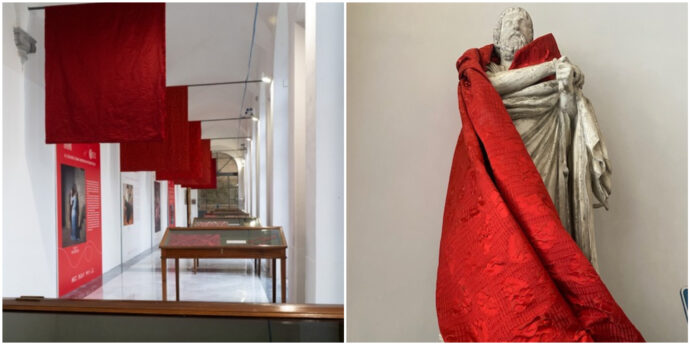 Venezia incontra Napoli: all’Archivio di Stato la mostra “Trame – Il rosso corre sul filo”