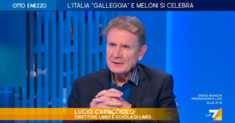 Copertina di Caracciolo a La7: “L’Italia sta arretrando, altro che crescita. Meloni legga il rapporto Censis, raccontare finti successi è un rischio grave”