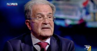 Copertina di Romano Prodi a Piazzapulita: “Meloni obbedisce a Trump e Musk, ma è un grande errore”