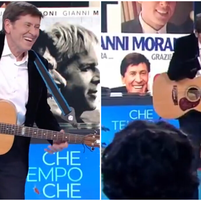 Incidente per Gianni Morandi a Che Tempo che fa: “Mi è andata di traverso”. Poi l’aneddoto su Fabrizio De André: “Mi disse: ‘Canzone di mer*a quella’”