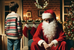 Copertina di “Lo so papà, Babbo Natale non esiste”, “Già, sono sempre stato io”: il video dell’abbraccio tra padre e figlio diventa virale
