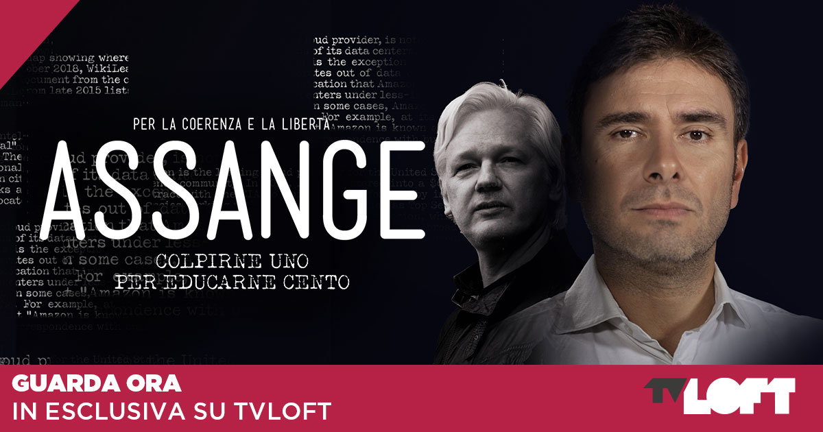 Alessandro Di Battista su TvLoft con ‘Assange. Colpirne uno per educarne cento’, lo spettacolo teatrale sulla storia del giornalista australiano