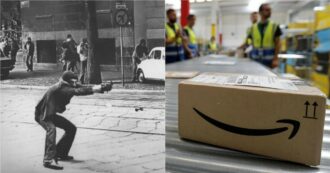 Copertina di “Amazon impara, la P38 spara”: denunciato Francesco Memeo, figlio dell’ex terrorista noto per la foto simbolo degli Anni di piombo