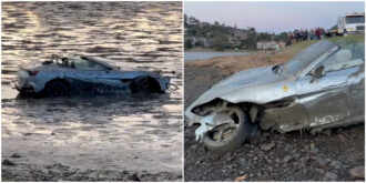 Copertina di Ubriaco alla guida finisce in mare con la sua Ferrari da 230 mila euro: auto distrutta e conducente arrestato – VIDEO