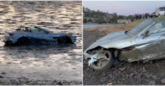 Copertina di Ubriaco alla guida finisce in mare con la sua Ferrari da 230 mila euro: auto distrutta e conducente arrestato – VIDEO