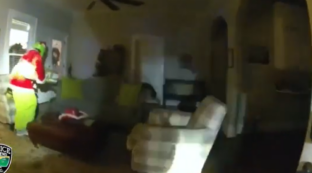 Copertina di Ladro si traveste da Grinch e ruba tutti i regali sotto l’albero di Natale: la polizia fa irruzione e lo arresta in flagrante – VIDEO