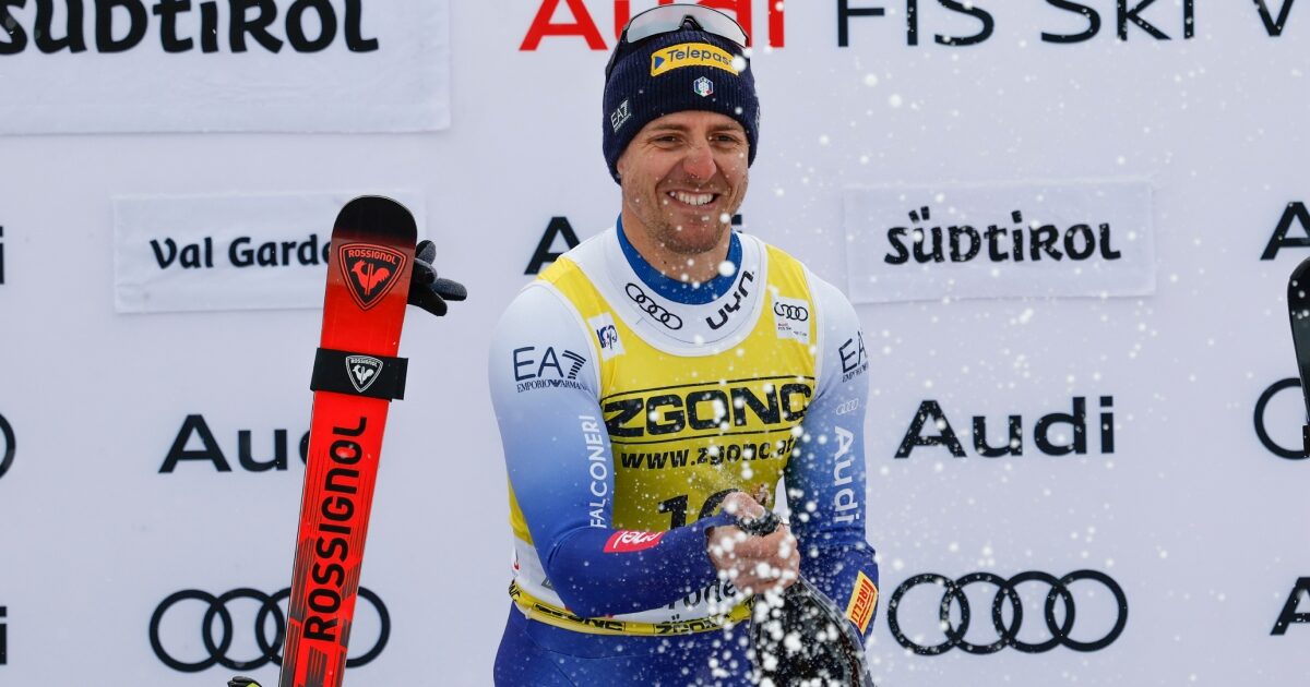 Mattia Casse vince il superG della Val Gardena e conquista il suo primo successo in Coppa del Mondo