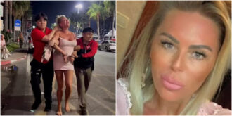 Copertina di Fa sesso con il compagno sul tavolo della hall di un hotel: il cristallo si rompe in mille pezzi e lei si dà alla fuga inseguita da un facchino. Arrestata